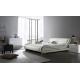 Italian designer upholstered leather bed king,queen size