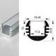 Al channel 10mm width PCB strip U shape aluminum profile for 3528 5050 5630 strip light