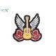 Biker Jacket Design Machine Embroidery Patches	 Clothes Logo Rose Guitar Patterns