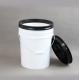 1.4mm Thickness 20L Plastic Paint Bucket With Screw On Gamma Seal Lid And Metal Handle