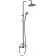 Ceramic Brass Bathroom Faucet with 8 inch ABS Head Shower