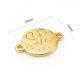 Custom Engraved Logo Metal Cloth Tags Nickel-free Gold Plated Round Shape for Swimwear