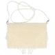 White Pearl Hand Bags Tassel Straddle Shoulder with 54 Cm Strap