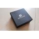 Luxury custom logo printed  black card paper gift box for jewelry packaging
