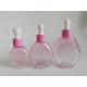 Transparent Spray Flat Cosmetic Glass Bottles With Hot Stamping Surface