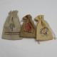 Soft Recyclable Jute Drawstring Bag For Jewelry 10 X 15cm / 12 X 17cm Size