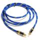 Toslink Didital Optical Cable Plated Golden 4K Port woven Blue Rope Coaxial HiFi sound For Audiophile HiFi 1.2M 2M
