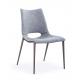 PU Leather 44cm Upholstered Metal Wood Chairs For Dining