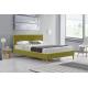 Full Size Upholstered Platform Bed Frame Yellow With Sturdy Wooden Slats OEM ODM