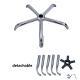 Modern Style 2.5 Kg Disassembly Assemble Design Office Chair Metal Base Replacement