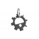 Die casting carbon steel multi function bike repair tool keychain bottle opener, black plating, promotion gift