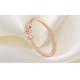 Three Diamond Wedding Ring Fashion Accessories Stainless Steel Jewelry Ring Diamond Rose Gold Ring