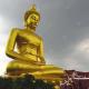 Modern Spray Paint Big Outdoor Buddha Statue , Thailand Golden Buddha Statue