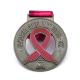 Zinc Alloy Custom Metal Medals For Marathon Running Sport Colorful Ribbon