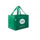 Small Plain Personalized Non Woven Tote Bags Promotional With Logo Printing Green Black Color