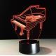 Piano 7 Colors Change 3D LED Night Light with Remote Control Ideal For Birthday Gifts And Party Decoration