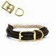 New Design Long lasting- Durable Leather Dog Collar Soft Nylon Pet Collars With Copper Buckle/D ring