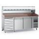 New Arrival Commercial Fridge Pizza Prep Table Underbench Fridge Refrigerated Prep Table