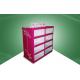Rose Red Strong Paper Cardboard Pallet Display in Stores 80X60X130CM
