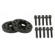 25mm (1) 5x120 Hubcentric 72.56 Black Wheel Spacers & 10 12x1.5 Cone Seat Bolts, black bolts