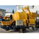 Small self loading trailer mobile lightweight concrete pump with mixer