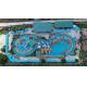 OEM 4000 Sqm Lazy River Water Park Customized With Swimming Pool Slides