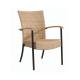 63cm Length 60cm Width Stackable Wicker Patio Chairs Metal Frame
