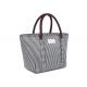 Oxford Cloth Large Insulated Tote Striped Thermal Tote Bag Waterproof