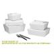110 oz Paper Take Out Containers White Lunch Meal Food Boxes #1, Disposable Storage To Go Packaging