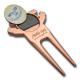 Copper Metal Golf Repair Tool , Promotional Gift Personalized Divot Tool Pitchfork