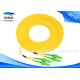 Outdoor IEC 60794 Patch Cord Optical Fiber , Yellow Paintcoat St Lc Fiber Patch Cable
