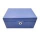 2Layer Leather Travel Jewelry Case Organizer Lockable Jewellery Box Packaging With Mirror