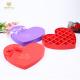 1200g Grey Cardboard Paper Heart Shaped Chocolate Box Packaging With Divider Insert