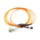 OM2 8F MPO MTP Cable Male To LC Breakout 2.0mm Fiber Optic Patch Cord