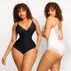 HEXIN Women's Strap Body Shaper Deep V Bodysuit for Backless Thong Corset Slimming