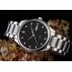 Solid Band Quartz Silver Watch , Men Stainless Steel Designer Watches Water Resistant