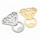 Cool innovative wedding favor die punched stainless steel diamond ring shaped beer bottle opener