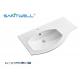 SWS910 Left Hand Artificial Stone Basins Special Design Matt White Semi-Counter Basins For Sanitary Ware
