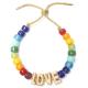 big hole natural stone beaded bracelet in multi color DIY jewelry for spring and summer