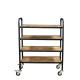 4 Tier Catering Rolling Coffee Cart Wooden Kitchen Trolley