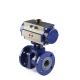 Standard Pneumatic WCB Carbon Steel dn50 pn16 Flanged Ball Valve for Customized Support
