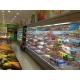 Energy Saving Supermarket Display Chiller , Multipurpose Food Chiller Display