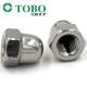 DIN1587 A2-70 Hexagon domed cap fine tooth nuts stainless steel 304 M10 M12 hex acorn nut