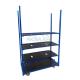 Hot Dip Galvanized Dutch Flower Trolley Seedling Cart With 4 Shelves