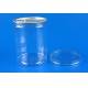 Eco Friendly PET Plastic Jars Transparent Body EOE / POE Sealing Type