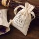 Custom fabric cotton bag Muslin drawstring pouch personalize LOGO name tagline classificat