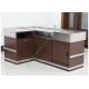 Grocery Store Checkout Cash Register Wrap Counter Steel Coffee Reception Counter Desk