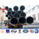 Round 15M Galvanized Steel Electric Power Poles 3.5mm for Power Transmission