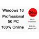 International Microsoft Windows 10 License Key Pro 50 PC Enterprise 2 GB RAM