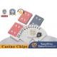 0.3mm Thickness Casino Poker Cards , Jumbo Index 100% Black Core Papper Playing Cards